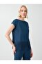Dark Petrol Lace Detailed Knitted Blouse - 3