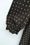 Lined, Elastic Waist, Polka Dot Patterned Long Chiffon Dress -Brown - 6