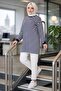 Striped Combed Cotton Tunic Navy Blue Hm2917