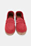 Women's Pomegranate Flower Suede Genuine Leather Flat Sole Espadrilles, Size 36-41 - 4