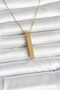 Golden Steel Ayetel Kursi Written Bar Rod Women's Necklace for Elegant Necks - 2