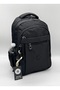 2300 Water Resistant Fabric Unisex School Bag Black Daily School Backpack - 3