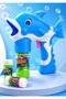 Dolphin Bubble Gun with Automatic Bubble Solution, Light-Up Eyes and Sound Effects