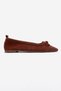 Sosa Tile Suede Genuine Leather Blunt Toe Bowknot Women's Ballerina Shoes - 4