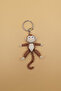 Keychain with Movable Cute Monkey Figure (Large Size: 10cm) - Gift Bag Ornament and Car Keychain