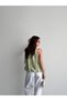 Women's Halter Neck Halter Tie Satin Textured Crinkle Blouse - 3