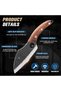 Professional Kitchen Knife Set for Meat Cutting & BBQ, Ergonomic Grip Knives with Leather Sheaths & Cut-Resistant Gloves, Heavy Duty Cleaver and Boning Knife Set for Home Kitchen & Professional Chefs - 4