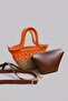 Siena Mini Women's Bag - Handmade Straw Textured Shoulder and Hand Bag with Leather Pouch