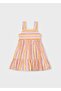 Girl's Striped Dress Orange