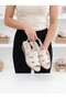 D26Ys 2870 Cream Genuine Leather Heeled Women's Sandals - 2