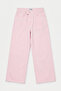 Women's Light Pink 6S6-98 Mega Baggy Fit Belt Detailed Denim Jeans - 4