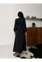 Women's Stylish Premium Black Long Dress with Waist Detail - 5