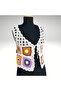 Hand Knitted Motif Front Tie Vest (Size 36-38) - 4