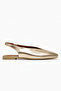 Siena Women's Gold Square Toe Ballerina Slingback - 6