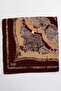 Women's Burgundy Abstract Patterned Organic Soft Cotton Scarf - 2