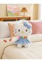 Hello Kitty Plush Toy with Blue Necklace 30cm Furry Soft Sanrio Plush - 3