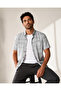 Men's Milano Gray Short Sleeve Shirt Soft Textured Fabric Pocket on Collar Buttoned - 2