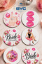 "Bride" Themed Bachelor Party Coasters Set of 6 – 9 cm Mdf Digital Printing