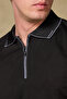 Nero Merserize Pamuklu Modern Fit Siyah Polo Yaka Erkek Düz Polo Shirt - 3