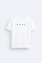 Dark Printed Crew Neck White T-Shirt T-Shirt