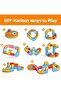 Versatile Magnetic Rail Car Track Set 66PCS with USB Charging, Multi-Shape Assembly & Engineering Skills - 3