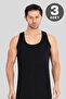 Arma Invisible Men's Black Color Undershirt 100% Cotton Combed Cotton 3-Piece Pack 1001