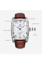 Mens Watches Multifunction Chronograph Date Quartz Watch for Men Brown Leather Band Analog Wrist Watch Gift for Men Casual Business - 8