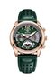 Watches for Men Luxury Quartz Water Resistant Watch Men's Chronograph Genuine Leather Strap 5171 Green