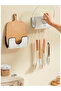 Kitchen Pot Lid Holder Wall Mounted Rotating with Suction Cup for Space Saving Storage of For Pan Covers and Boards - 2