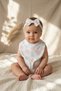 Aura Pastel Pointelle 3-Piece Baby Set - 100% Cotton Breathable Knitted Fabric, Bandana Bib, Snap Fasteners - 2