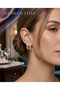 Brass Gold Color Zircon Stone Earrings - 2