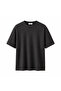 Basic Style Unisex Waffle Kumaş Basic Tişört T-Shirt - 2