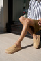 Lento Women's Beige Straw Orgu Detailled Sabo Style Slippers - 2
