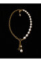 Pearl and Steel Design Necklace