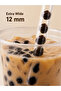 Gelatin Bubble Tea Straw 12 mm 22 cm Thick Smoothie Frozen Boba Straw 100 Pieces - 5