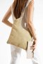 Natural Wicker Textured Double Bag Set Daily Use Large Size Shoulder and Hand Bag (Length 27 cm Width 30 cm) - 2