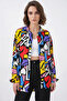 Women's Graphic Patterned Shirt - Black - 2