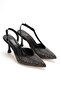 Pointed Toe Stone-Embellished Evening Dress Shoes with Open Back - 4