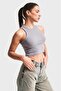 İts Basic Women's Halter Neck Slim Ribbed Camisole Crop Top - 2