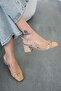 Rodda Women's Straw Heeled Shoes Cream - 3