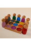 Peg Doll Set and Table 9 Colors Educational Toy Wooden Toy - 5