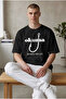 Oversize Fisherman T-Shirt Okuma Hooked for Life 100% Cotton Premium Black Unisex - 3