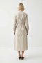 Women's Long Sleeve Belted Maxi Shirt Dress Modal Fabric Unlined Standard Cut Comfortable Casual Modern - 5