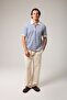 Polo Collar Striped Thin Knitwear T-Shirt - 2