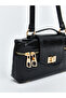 Leather look women's shoulder bag - 3