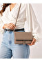 Foldable Khaki Chain Detailed Shoulder and Crossbody Bag