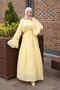 Yellow Sleeveless Layered Waist Tie Dress - 2