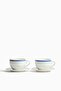2-pack porcelain cups and saucers - 2