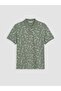 Polo Neck Patterned Pique Men's T-Shirt - 4