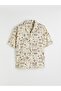 Loose Fit Patterned Poplin Men's Shirt - 5